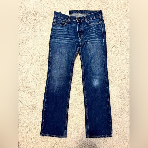 Hollister Men's Dark Blue Boot Cut Jeans - Picture 1 of 3